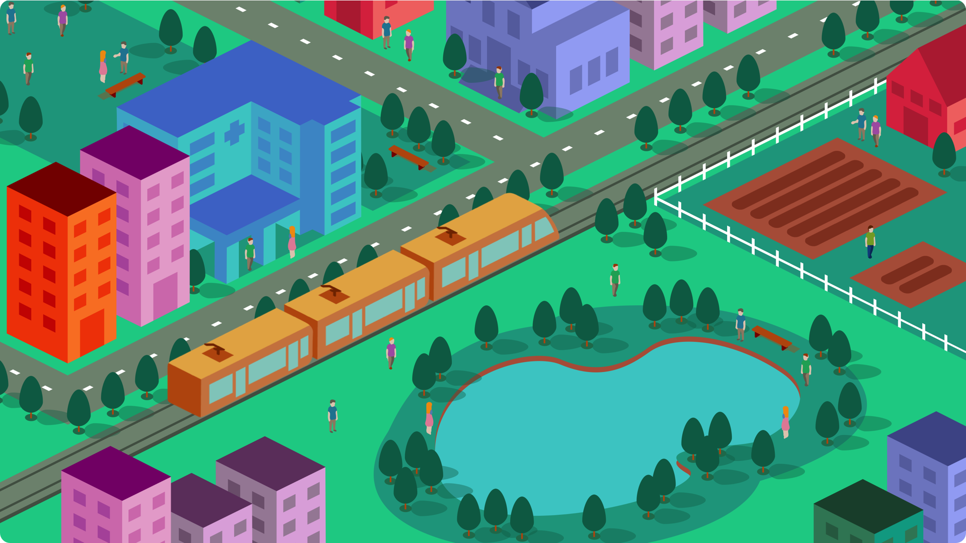 De tram rijdt door de digitale wereld van MBO Stad