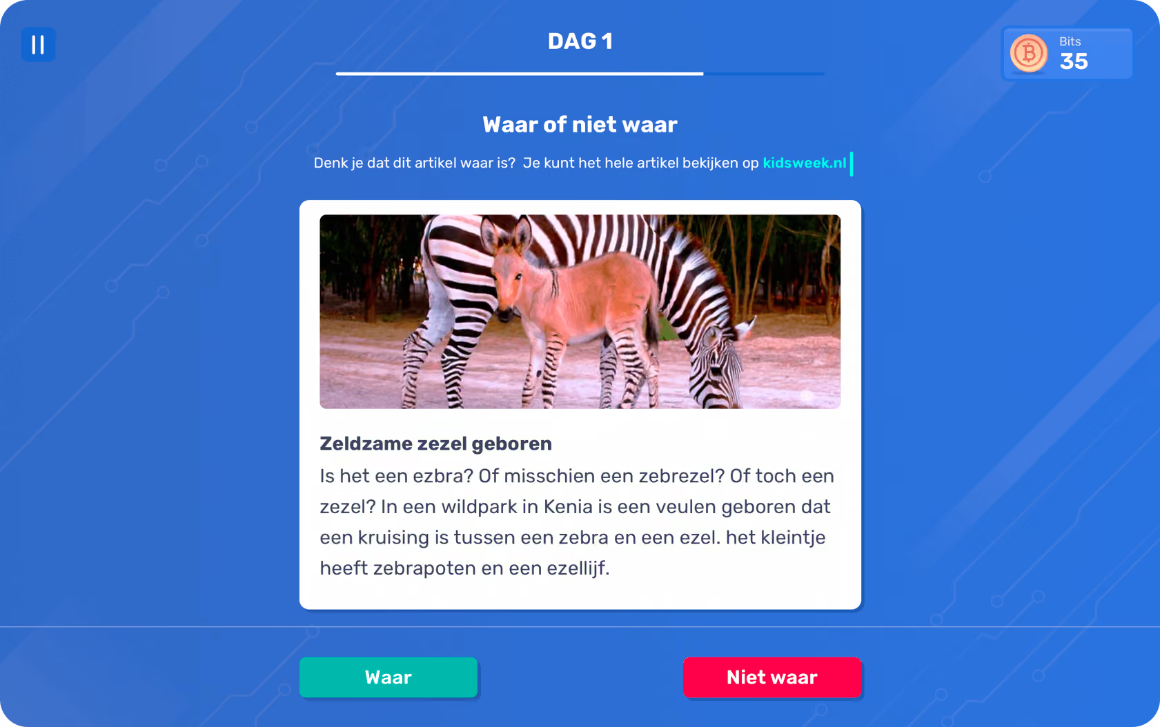 Waar-of-niet-waaropdracht over nepnieuws