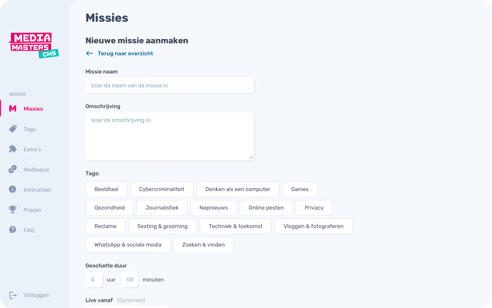 CMS waarmee contentmakers missies beheren